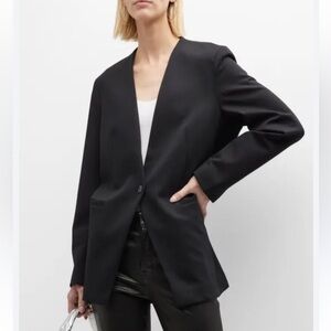 Spanx the perfect collarless oversized  blazer black size 1X
